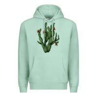 Seafoam cactus with flowers Premium Hoodie - AdoDesignShop