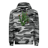 Slate Camo cactus with flowers Premium Hoodie - AdoDesignShop