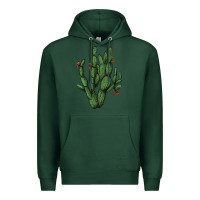 Sports Green cactus with flowers Premium Hoodie - AdoDesignShop