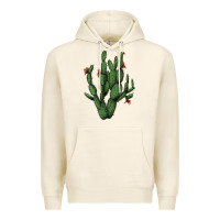 Tofu cactus with flowers Premium Hoodie - AdoDesignShop