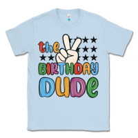 Dusty Blue the birthday dude Classic Tee - MaliasSmallBusiness