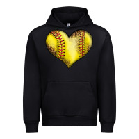Black softball heart Urban Hoodie - LillyAllenDesigns