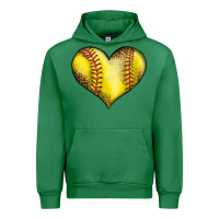 Emerald softball heart Urban Hoodie - LillyAllenDesigns