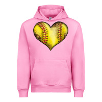 Fuchsia Pink softball heart Urban Hoodie - LillyAllenDesigns