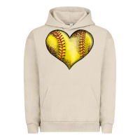Pigment French Oak softball heart Urban Hoodie - LillyAllenDesigns