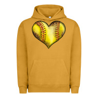 Pigment Peanut Butter softball heart Urban Hoodie - LillyAllenDesigns
