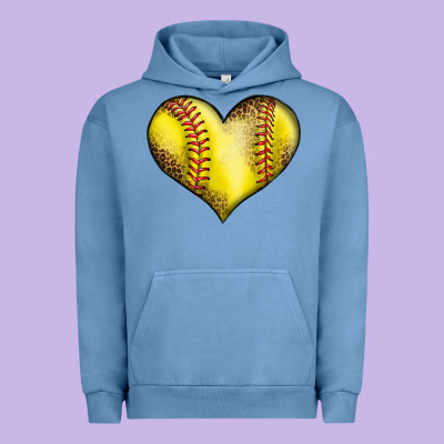 Softball Heart Urban Hoodie Designed By Lillyallendesigns