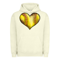 Pigment Pistachio softball heart Urban Hoodie - LillyAllenDesigns