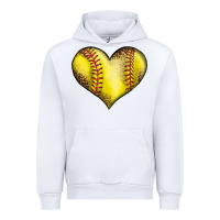 White softball heart Urban Hoodie - LillyAllenDesigns