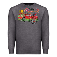 Charcoal Heather hello summer Premium Sweatshirt - SublimationCraftShop