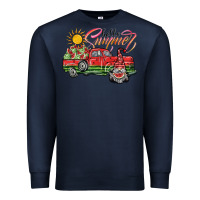 Navy hello summer Premium Sweatshirt - SublimationCraftShop