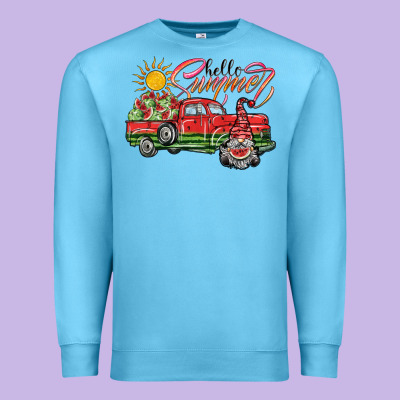 Hello Summer Premium Sweatshirt Designed By Sublimationcraftshop