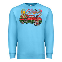 Ocean Blue hello summer Premium Sweatshirt - SublimationCraftShop