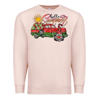 Pale Pink hello summer Premium Sweatshirt - SublimationCraftShop