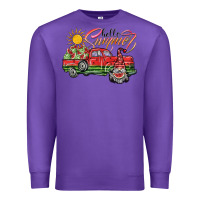 Purple hello summer Premium Sweatshirt - SublimationCraftShop