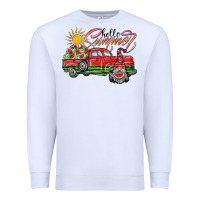 White hello summer Premium Sweatshirt - SublimationCraftShop