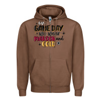 Chestnut on game day we wear maroon and gold Zipper Hoodie - MaliasSmallBusiness