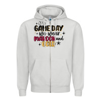 Dove Grey on game day we wear maroon and gold Zipper Hoodie - MaliasSmallBusiness
