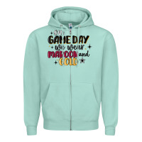Seafoam on game day we wear maroon and gold Zipper Hoodie - MaliasSmallBusiness