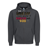 Smoke on game day we wear maroon and gold Zipper Hoodie - MaliasSmallBusiness