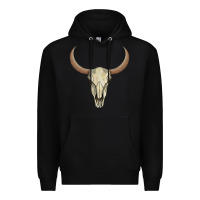 Black bull skull Premium Hoodie - AdoDesignShop