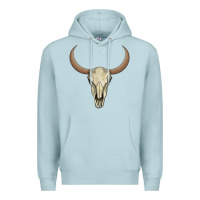 Blue Mist bull skull Premium Hoodie - AdoDesignShop