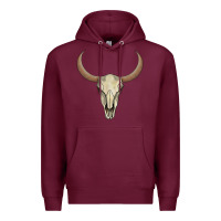 Burgundy bull skull Premium Hoodie - AdoDesignShop