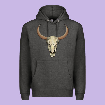 Bull Skull Premium Hoodie Designed By Adodesignshop
