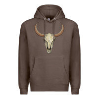 Coffee bull skull Premium Hoodie - AdoDesignShop