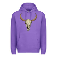 Purple bull skull Premium Hoodie - AdoDesignShop