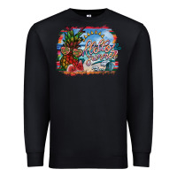 Black hello summer Premium Sweatshirt - SublimationCraftShop
