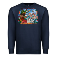 Navy hello summer Premium Sweatshirt - SublimationCraftShop