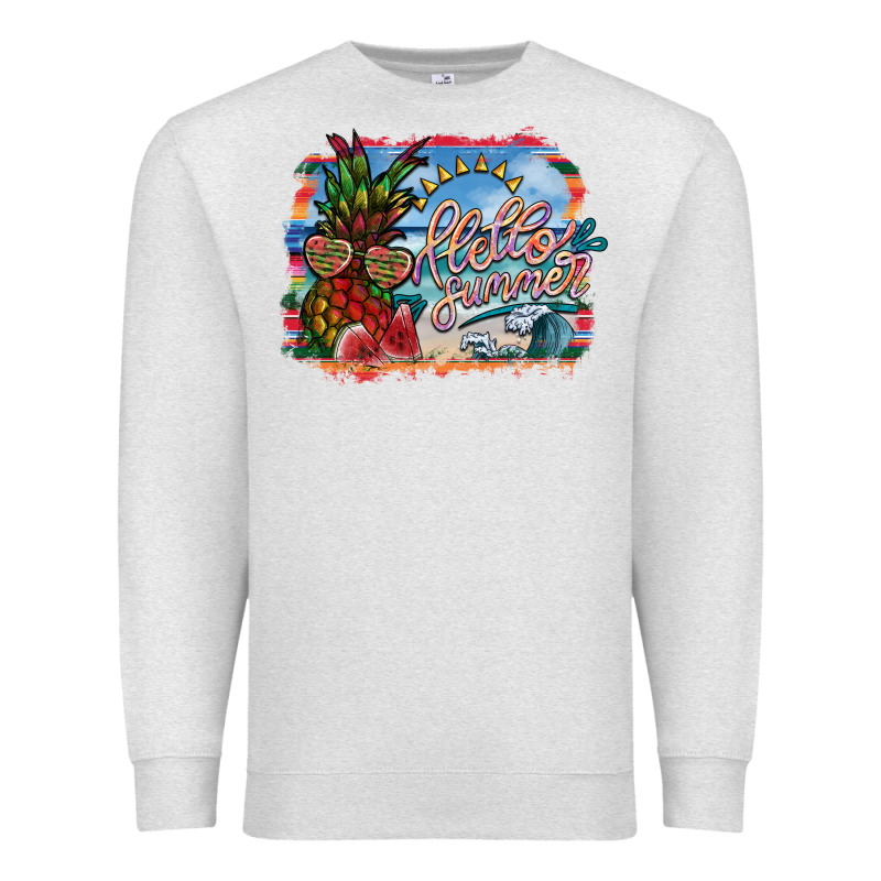 Hello Summer Premium Sweatshirt by SublimationCraftShop | Teevron