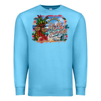 Ocean Blue hello summer Premium Sweatshirt - SublimationCraftShop