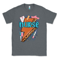 Charcoal Heather nurse lightning bolt Classic Tee - MaliasSmallBusiness