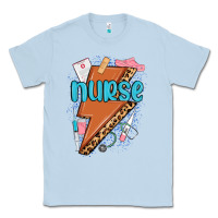 Dusty Blue nurse lightning bolt Classic Tee - MaliasSmallBusiness