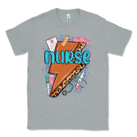 Heather Grey nurse lightning bolt Classic Tee - MaliasSmallBusiness