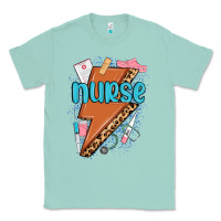 Seafoam nurse lightning bolt Classic Tee - MaliasSmallBusiness