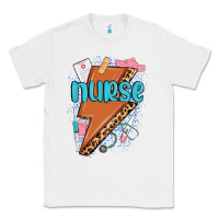 White nurse lightning bolt Classic Tee - MaliasSmallBusiness