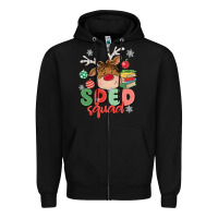 Black sped squad Zipper Hoodie - MaliasSmallBusiness