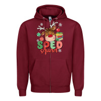 Burgundy sped squad Zipper Hoodie - MaliasSmallBusiness