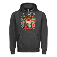 Charcoal Heather sped squad Zipper Hoodie - MaliasSmallBusiness
