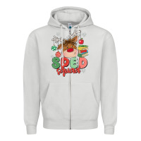 Dove Grey sped squad Zipper Hoodie - MaliasSmallBusiness