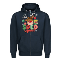 Navy sped squad Zipper Hoodie - MaliasSmallBusiness
