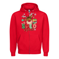 Red sped squad Zipper Hoodie - MaliasSmallBusiness