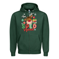 Sports Green sped squad Zipper Hoodie - MaliasSmallBusiness