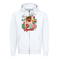 White sped squad Zipper Hoodie - MaliasSmallBusiness