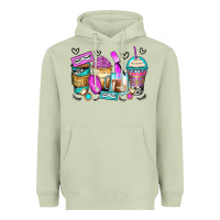 Matcha eyelash coffee cups Heavyweight Hoodie - Zillion Design Studio