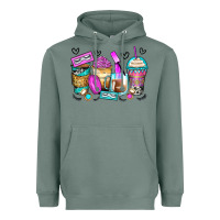 Sage eyelash coffee cups Heavyweight Hoodie - Zillion Design Studio