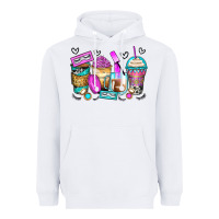 White eyelash coffee cups Heavyweight Hoodie - Zillion Design Studio